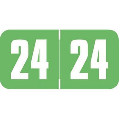 2024 Yearly Aging Labels, Safeguard Compatible, Green/White, 1-1/2" x 3/4", 270/Pkg - 2024 Yearly Aging Labels - Safeguard Compatible -270/Pkg - Green/White, 270/Pkg - Image 1
