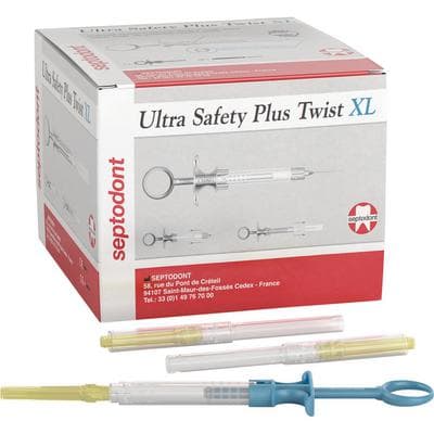 Septodont Ultra Safety Plus Twist XL Sterile Dental Needles, 27 Gauge Long (Yellow), 100/Box with 1 Syringe Handle, 01N4572 thumbnail 12