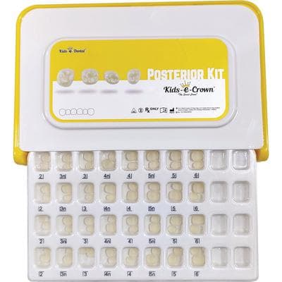 Kids-e-Crown® Posterior Master Kit, First & Second Molar Stainless Steel Crowns, Sizes 2-6, 64 Crowns - Kids-e-Crown® Kits - Posterior Master Kit - Image 1