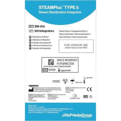 STEAMPlus™ Class 5 Sterilization Integrator Strips, 4" x 0.75", 100/Box, SSI-100 thumbnail 20