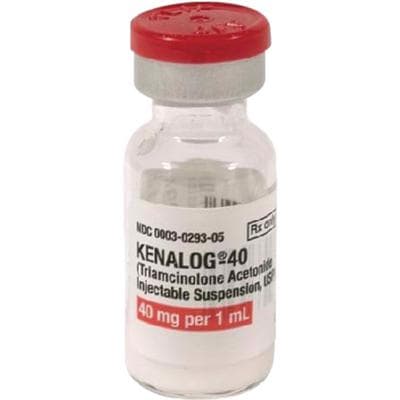 Kenalog (triamcinolone acetonide) Injectable Suspension USP, 40 mg/ml, 1 ml Single-Dose Vial, NDC 00003-0293-05 - Kenalog (triamcinolone acetonide) Injectable Suspension USP – 40 mg/ml, 1 ml, Single Dose Vial - Kenalog (triamcinolone acetonide) Injectable Suspension USP - 40 mg/ml, 1 ml, Single Dose Vial - Image 1