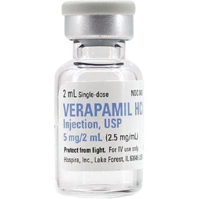 Verapamil 2.5 mg/mL Injection, 2 mL Single-Dose Vial, Preservative-Free, NDC 71872-7210-01 - Verapamil – 2.5 mg/ml Strength, 2 ml, Single Dose Vial - Verapamil – 2.5 mg/ml Strength, 2 ml, Single Dose Vial - Image 1