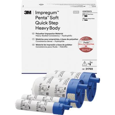 3M™ Impregum™ Penta™ Soft Quick Step Heavy Body Polyether Impression Material Refill, Mint Flavor, Dark Purple, 2 x 300 mL Base + 2 x 60 mL Catalyst, #31769 thumbnail 12
