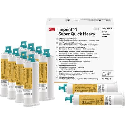 3M™ Imprint™ 4 Super Quick Heavy Body VPS Impression Material, 50 mL Cartridges, Economy Pack of 10, Yellow, 71532 thumbnail 11