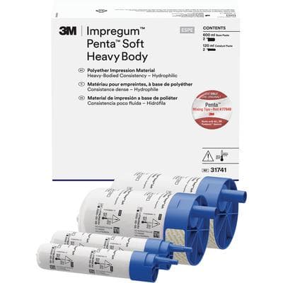 3M Impregum Penta Soft Heavy Body Polyether Impression Material Refill Kit, Dark Purple, 2 x 300 mL Base + 2 x 60 mL Catalyst, 31741 thumbnail 10