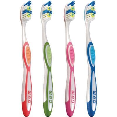 GUM Tooth & Tongue Manual Toothbrush, Soft, Adult, Multicolor, 12/Pk, 394TA thumbnail 7