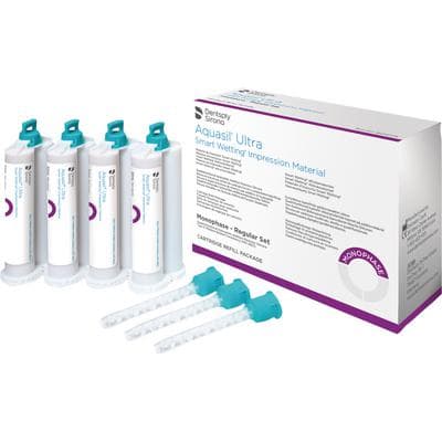 Aquasil Ultra Smart Wetting Impression Material, Monophase, Regular Set, Mint, Purple, 4 x 50 ml Cartridges with 12 Mixing Tips, Refill, 678773 thumbnail 15