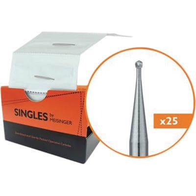 Meisinger Singles Sterile Carbide Bur, RA (Right Angle), Round #2 (US #2), 1 mm Head, 25/Pk, HM1-010-RA thumbnail 14
