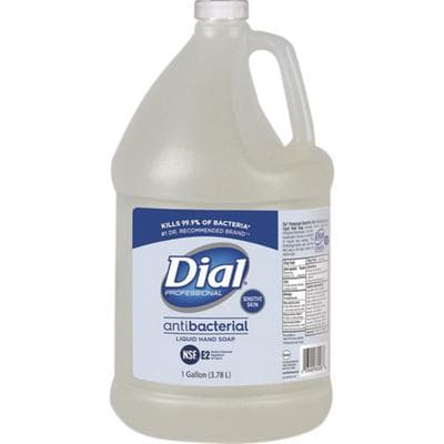 Dial Sensitive Skin Antibacterial Liquid Hand Soap Refill, 1 Gallon, DIA82838 - Dial® Sensitive Skin Antibacterial Liquid Hand Soap Refill - 1 Gallon - Image 1