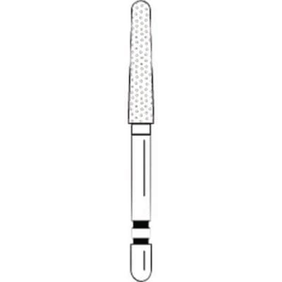 Two Striper Black Diamond Bur, Super Coarse, Round End Taper, FG, #784.10SC, 5/Pk, 2015715 thumbnail 9