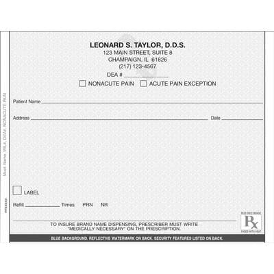 Florida Prescription Blanks, 2-Part Carbonless, First Part Personalized, Second Part Blank, 5-1/2" W x 4-1/4" H, 100 Sets/Pad, 5 Pads/Pkg - Florida Prescription Blanks – 2 Part, First Part Personalized, Second Part Blank, 5-1/2 W x 4-1/4 H, 100 Sets/Pad, 5 Pads/Pkg - Form - Image 1