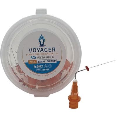 Voyager Endo Irrigating Tips, 29 Gauge, 27 mm, Blunt End, Orange, 50/Cup, #316929 thumbnail 3