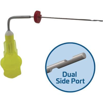 Voyager Pre-Bent Dual Side Port Irrigating Tips, 27 Gauge, 27mm, Yellow, 50/Pk, #315827 thumbnail 4