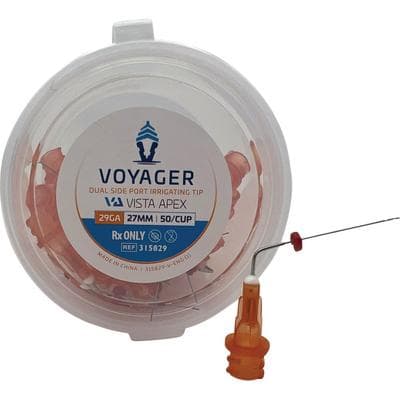 Vista Apex Voyager VIP Tip Irrigating Dual Side Port, 29 Gauge, 27mm, Orange, 50/Pack, 315829 thumbnail 7