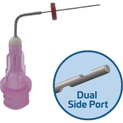 Voyager Pre-Bent Dual Side Port Irrigating Tips, 30 Gauge, 17mm, Pink, 50/Pk, #315730 thumbnail 4