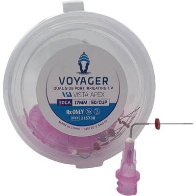 Voyager Pre-Bent Dual Side Port Irrigating Tips, 30 Gauge, 17mm, Pink, 50/Pk, #315730 thumbnail 5