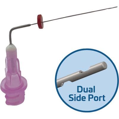 Voyager Pre-Bent Dual Side Port Irrigating Tips, 30 Gauge, 27mm, Pink, 50/Pk, #315830 thumbnail 2