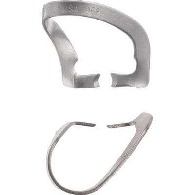 Hu-Friedy #106R Rubber Dam Clamp, Satin Steel, Wingless, Matte Finish, Each thumbnail 6
