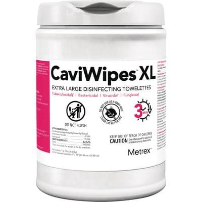 CaviWipesXL™ Surface Disinfectant Towelette Wipes, 9" x 12", 65/Canister, 13-1150 thumbnail 6