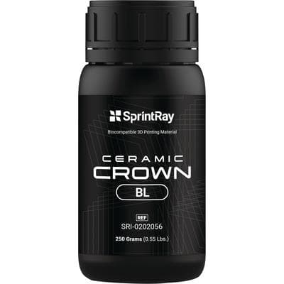 SprintRay Ceramic Crown 3D Printing Resin, Shade Bleach, 250g Bottle thumbnail 8