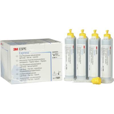 3M Express VPS Impression Material Light Body Regular Set Refill, Green, 4 x 50 mL Cartridges with 20 Mixing Tips, 7302 thumbnail 13