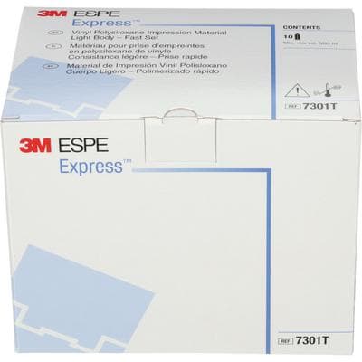 3M Express VPS Impression Material Light Body Fast Set Bulk Pack, 10 x 50 mL Cartridges, Blue, 7301T thumbnail 11