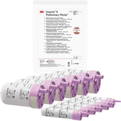 3M Imprint 4 Preliminary Penta VPS Impression Material Value Pack, Regular Set, Pink, Mint Flavor, 6 x 300 mL Base + 6 x 60 mL Catalyst, 71523 thumbnail 13