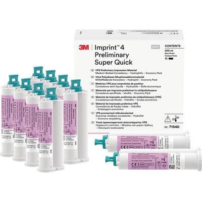 3M Imprint 4 Preliminary Super Quick VPS Impression Material, 50 mL Cartridges, Pink, Mint, Economy Pack, 10/Pk, 71540 thumbnail 14