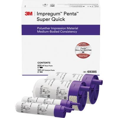 3M™ Impregum™ Penta™ Super Quick Polyether Impression Material Medium Body Refill, 69385, 2 x 300 mL Base & 2 x 60 mL Catalyst thumbnail 10