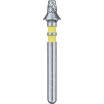 Meisinger 828TY-017 FG Tapered Occlusal Reduction Diamond Bur, Coarse, Yellow, 1.7mm Head, 2.0mm Depth, 5/Pack thumbnail 9