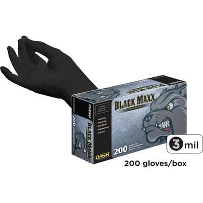Black Maxx Thin Nitrile Exam Gloves, Powder-Free, Non-Sterile, Extra-Small, Black, 200/Box, BMNT200XS thumbnail 11