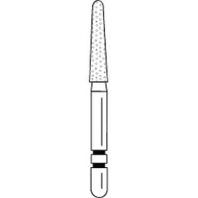 Two Striper® Black Ultra-Premium Diamond Bur, Super Coarse - #770.8, Friction Grip, Round End Taper, 50/Pkg, 2050701 thumbnail 7