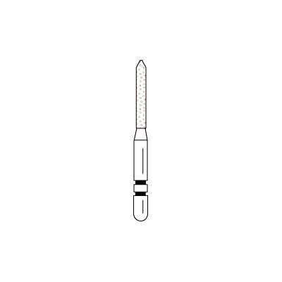 Two Striper® Diamond Bur FG, Coarse, Green, Cylinder Bevel End - #250.8C, 1.2 mm Major/0.4 mm Minor Diameter, 8.0 mm Length, 50/Pkg, 2050067 thumbnail 6
