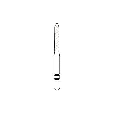 Two Striper® Diamond Bur FG, Coarse, Green Ring, Cylinder Bevel End #251.8C, 1.2 mm Major/0.4 mm Minor Diameter, 8.0 mm Length, 50/Pkg thumbnail 6