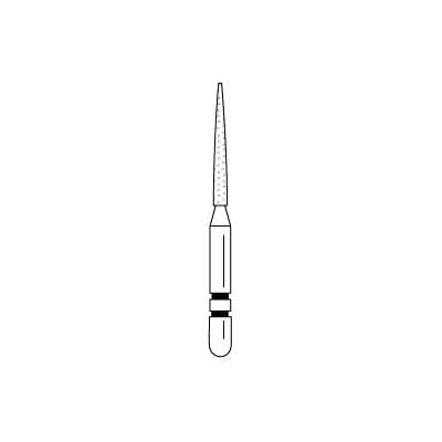 Two Striper® Diamond Bur FG, Coarse, Flame, #261.8C, 1.1 mm Major/0.4 mm Minor Diameter, 8.0 mm Length, 50/Pkg, 2050124 thumbnail 6