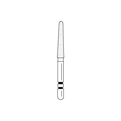 Two Striper Diamond Bur FG, Coarse, Round End Taper, #770.10C, 1.8 mm Major/1.1 mm Minor Diameter, 10 mm Length, 50/Pkg, 2050459 thumbnail 7
