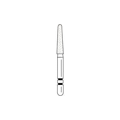 Two Striper® Diamond Bur, FG, Fine, Red Ring, Taper Round End, #770.8F, 1.8 mm Major/1.3 mm Minor Diameter, 8.0 mm Length, 50/Pkg, 2050487 thumbnail 7