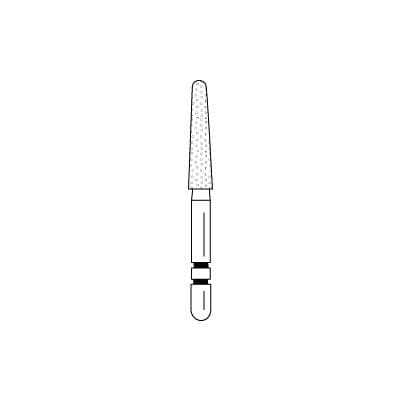 Two Striper Diamond Bur FG, Coarse, Taper Round End, #780.9C, 2.1 mm Major/1.4 mm Minor Diameter, 9.0 mm Length, 50/Pkg, 2050467 thumbnail 7