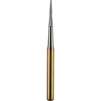 Kerr Trimming & Finishing Carbide Bur, FG 9214, Taper, 18 Flute, 1 mm Diameter, 5.1 mm Length, 10/Pk thumbnail 5
