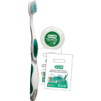 GUM® Summit®+ Toothbrush Bundle Kit, Adult Patient Pack #KIT505P, 144 Packs (Toothbrush, ButlerWeave® Floss, Patient Bag) thumbnail 3