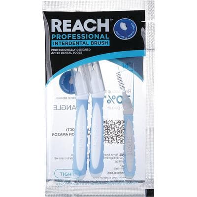 REACH® Interdental Brushes, Tight, 1.0 mm, 18 Packs of 2 (36 Brushes) thumbnail 3