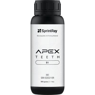 SprintRay APEX Teeth 3D Printing Resin, Shade B1, 500g Bottle thumbnail 5