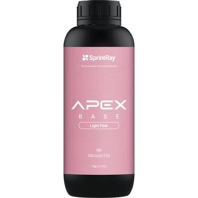 SprintRay APEX Base 3D Printing Denture Base Resin, Light Pink, 1 kg Bottle thumbnail 6