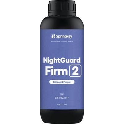 SprintRay NightGuard Firm 2 3D Printing Resin, Midnight Purple, 1 kg Bottle thumbnail 6
