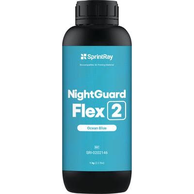 SprintRay NightGuard Flex 2 3D Printing Resin, Ocean Blue, 1 kg Bottle thumbnail 7
