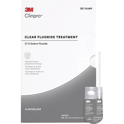 3M Clinpro Clear Fluoride Treatment, 2.1% Sodium Fluoride, Flavorless, 0.5 mL Unit Dose, 100/Pk, 7210FF thumbnail 11