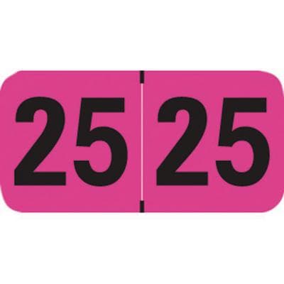 2025 Yearly Aging Labels, Medical Arts Press Compatible, Yellow/Black, 1-1/2" x 3/4", 500/Roll - 2025 Yearly Aging Labels - Medical Arts Press Compatible - 500/Roll - Yellow/Black, 500/Roll - Image 1