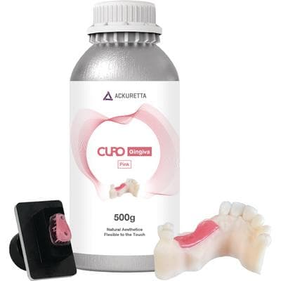CURO Gingiva 3D Print Resin, Pink, 500g Bottle thumbnail 2