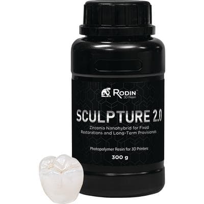 Pac-Dent Rodin Sculpture 2.0 Ceramic Nanohybrid 3D Printing Resin, Shade 0M1, 300g Bottle, #23906 thumbnail 7