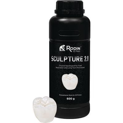 Pac-Dent Rodin Sculpture 2.0 Ceramic Nanohybrid 3D Resin, Shade B2, 600g Bottle, 1/Pk, 23890 thumbnail 7